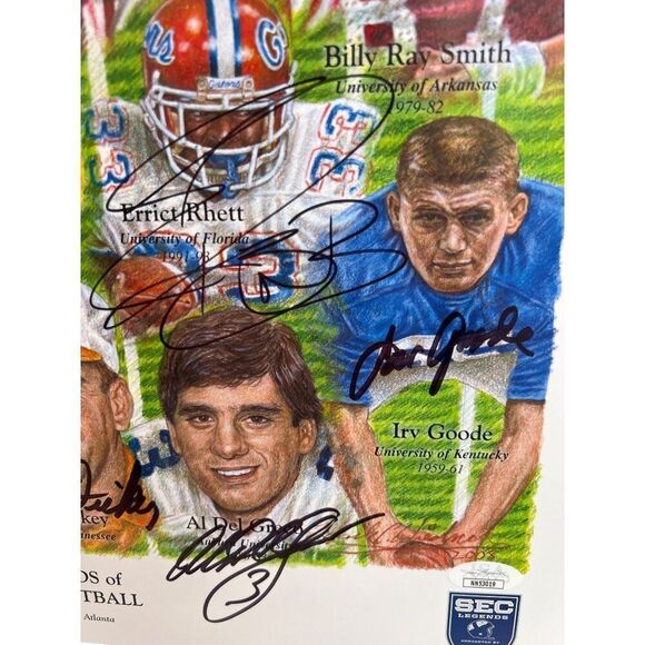 ographed Legends SEC Football 2008 Print Bart Starr 12 Signatures JSA COA - Picture 5 of 10